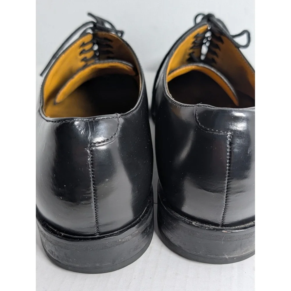 Cole Haan Men's 11.5M Black Leather Cap Toe Oxford Dress Shoes Nike Air
